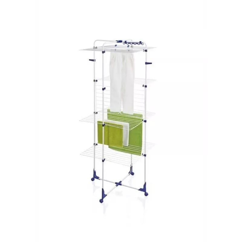 Suszarka na pranie Leifheit Classic Tower 450 81456 — do użytku wewnątrz i na zewnątrz, 45 m przestrzeni do suszenia, kółka, 1760×690 mm