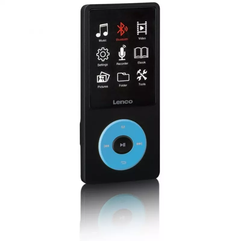 Odtwarzacz MP3 Lenco Xemio-860BU 8 GB Czarny Niebieski LCD 18h odtwarzania