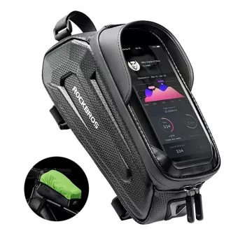 Rockbros B68 Torba na ramę roweru Kieszeń na telefon 1,7 l Czarna