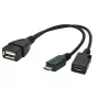 Kabel OTG USB Micro AF- BM+(F) USB 2.0 OTG 15CM