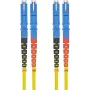 Kabel krosowy światłowodowy helos E2000/E2000 Duplex 9/125µm OS2 0.5 m