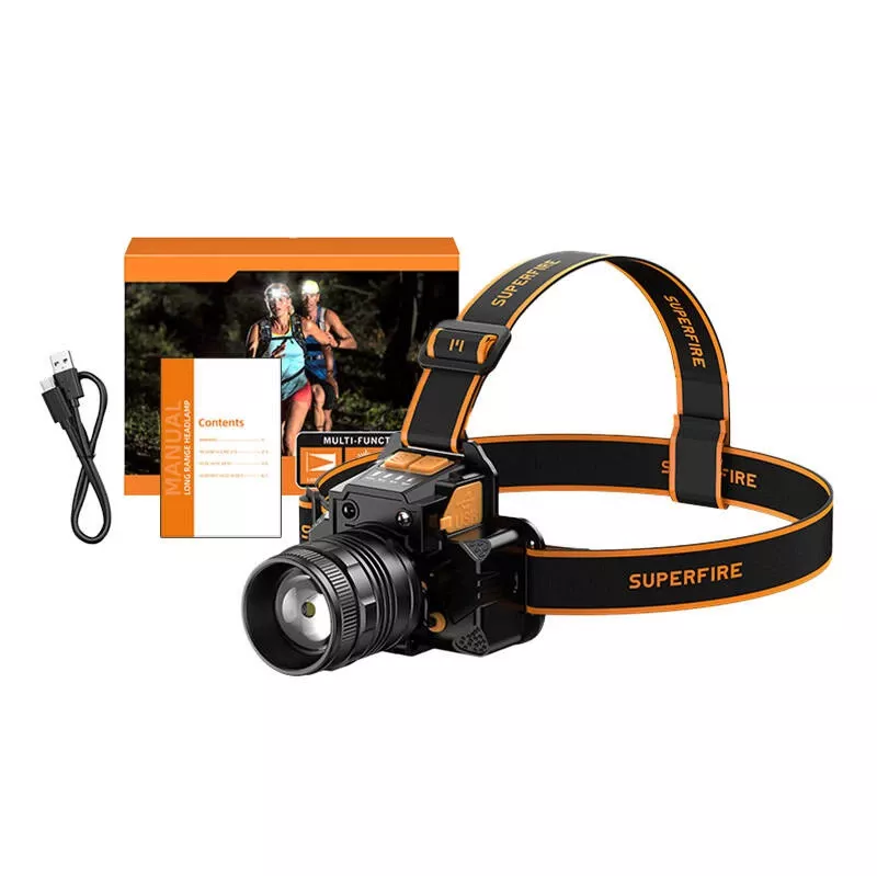 Czołówka Superfire HL58 350 lm USB, 3 tryby, akumulatorowa