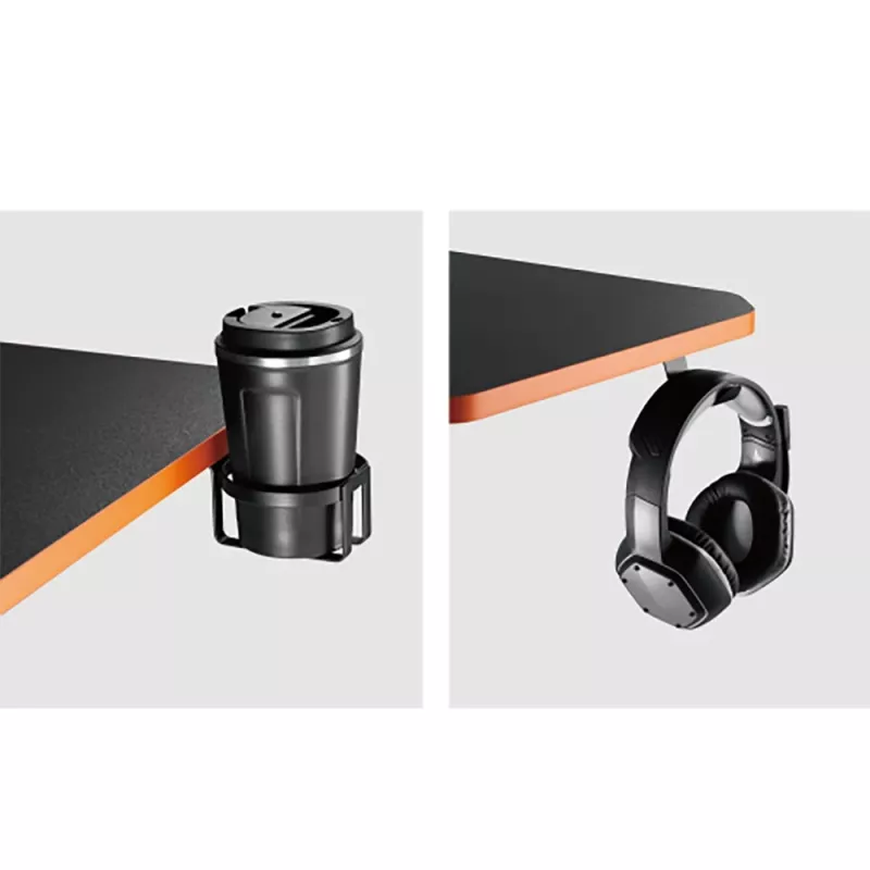 Maclean Scrivania Da Gioco NanoRS Con Ripiano per Monitor Max. 50 Kg Altezza 850 Mm Nero RS170, Tavolo Gaming, Nero