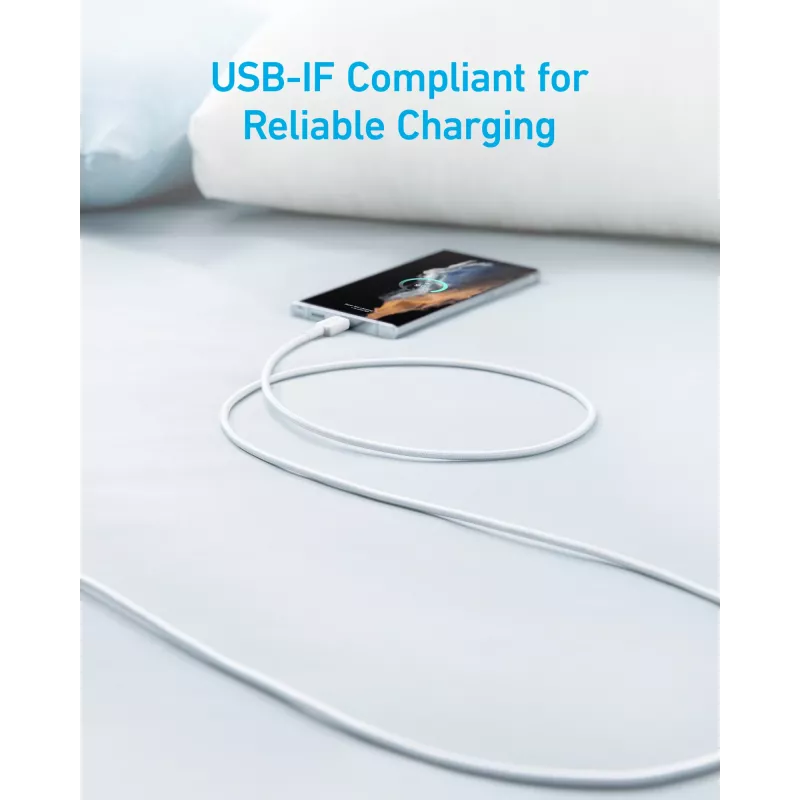 Kabel USB A na USB C Anker A81H5G21 — 0,9 m, biały