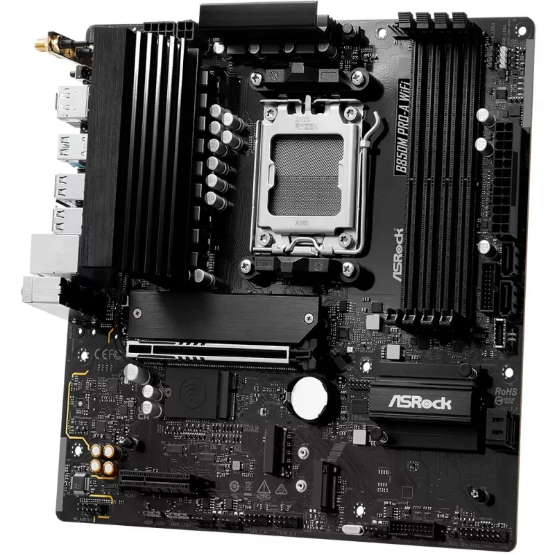 Płyta główna ASRock B850M Pro-A WiFi micro ATX – AMD B850, Socket AM5, DDR5, 4x DIMM, 256GB, Wi‑Fi, 2.5Gb LAN