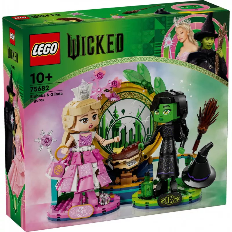 LEGO Wicked Figurki Elphaba i Glinda 75682 – zestaw kolekcjonerski minifigurek