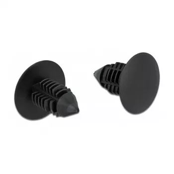 Klips choinkowy DeLOCK 60187 czarny nylon 15 mm 14.5 mm 10 sztuk