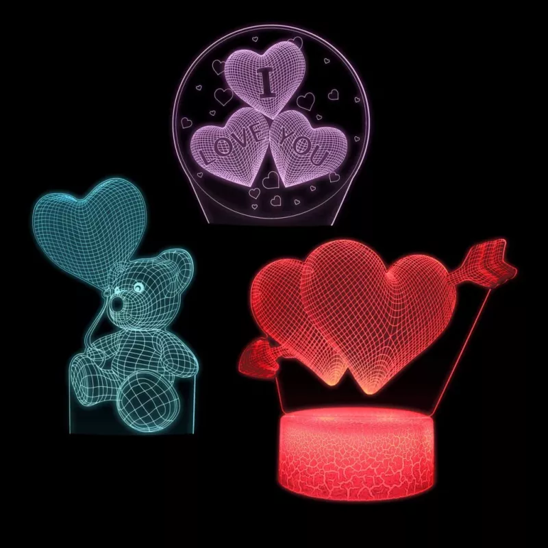 Manta SNL115RGB Zestaw dekoracyjnej lampy LED RGB z sercem 3D