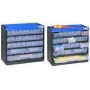 Organizer na drobne części allit 464610, plastikowe pudełko do przechowywania 300x285x135 mm, czarno-niebieski