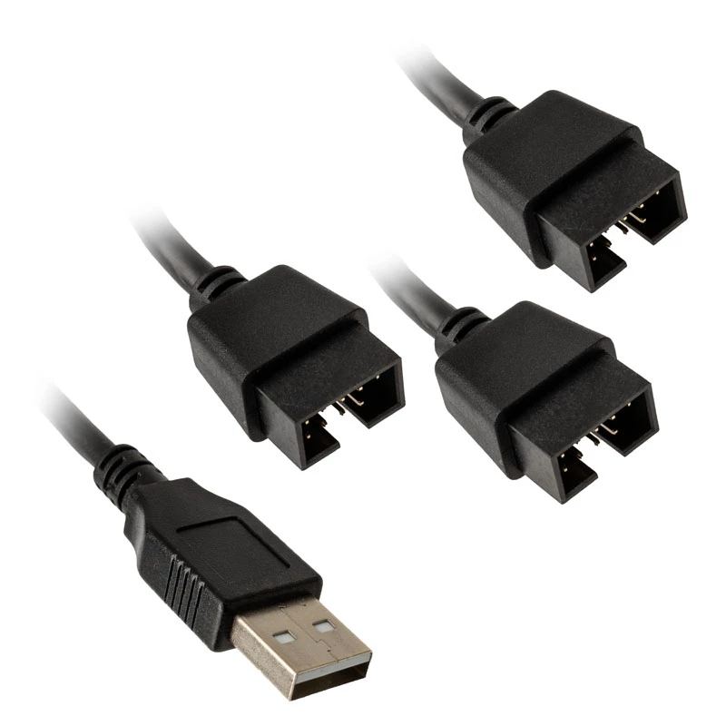Hub USB Lian Li PW-U2TPAB Type A Męski 1-do-3 IDC 9 pin