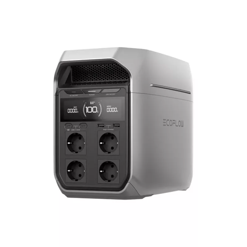 Przenośna stacja zasilania EcoFlow DELTA 3 Plus — LiFePO4 1024 Wh, 1800 W, 4 gniazda AC, 12,5 kg