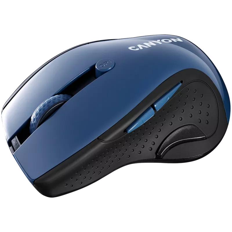 CANYON mysz MW-01 BlueLED Bezprzewodowa Niebieska Szara