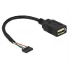 Kabel USB DeLOCK 84831 USB 2.0 0,15 m Czarny