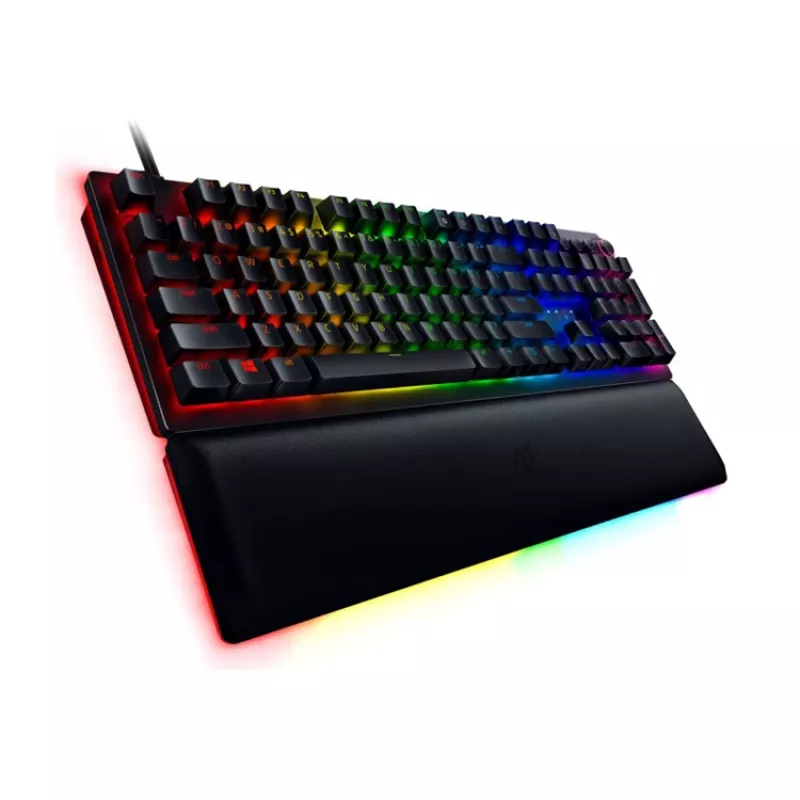 Przewodowa klawiatura gamingowa Razer Huntsman V2 — klikające przełączniki optyczne fioletowy, podświetlenie RGB LED