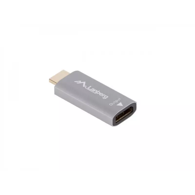 Adapter kabla wideo Lanberg AD-HD-DP-01 HDMI Typ A DisplayPort Srebrny