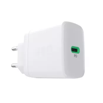 Zasilacz sieciowy zielony Cell PowerSource Solo30 30W Biały — ładowarka USB-C, moc 30 W