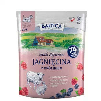 Mokra karma dla psów Baltica Jagnięcina z Królikiem XS/S 1 kg — Psy dorosłe małych ras