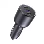 Ugreen 130W 3-Port Fast Car Char gray Headphones, Mobile computer, Mobile phone, Laptop, Power bank, Telephone szary Cigar lighter Auto