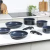 Zestaw garnków Russell Hobbs RH03321EU7 — 8-częściowy, z powłoką zapobiegającą przywieraniu, można myć w zmywarce