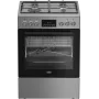 Kuchenka BEKO | FBMA61330GXDT | Typ płyty grzewczej: Gazowa | Typ piekarnika: Elektryczny | Stal nierdzewna | Szerokość 60 cm | Grillowanie | LED | Głębokość 60 cm | 72 L