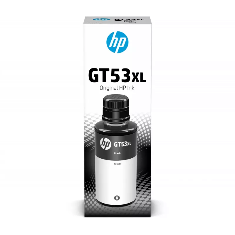 HP GT53XL 135-ml Czarny Oryginalny Ink Bottle, Czarny, Malaysia, 15 - 35 °C, 15 - 35 °C, 20 - 80%, 1 szt.