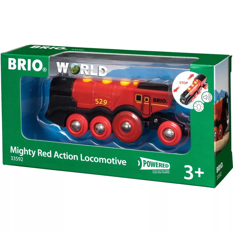 BRIO 33592 pociąg na baterie czarny/czerwony