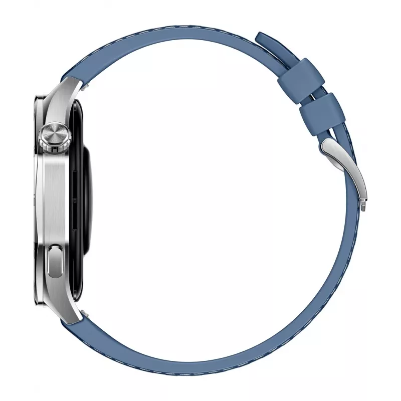Smartwatch HUAWEI WATCH GT5 46mm — 1,43 cala AMOLED, GPS, 524 mAh, koperta ze stali nierdzewnej, niebieski pleciony pasek