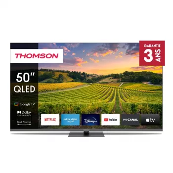 Telewizor THOMSON 50QG5C14 50 cali QLED 4K Ultra HD (3840×2160), Google TV, Wi‑Fi, Szary