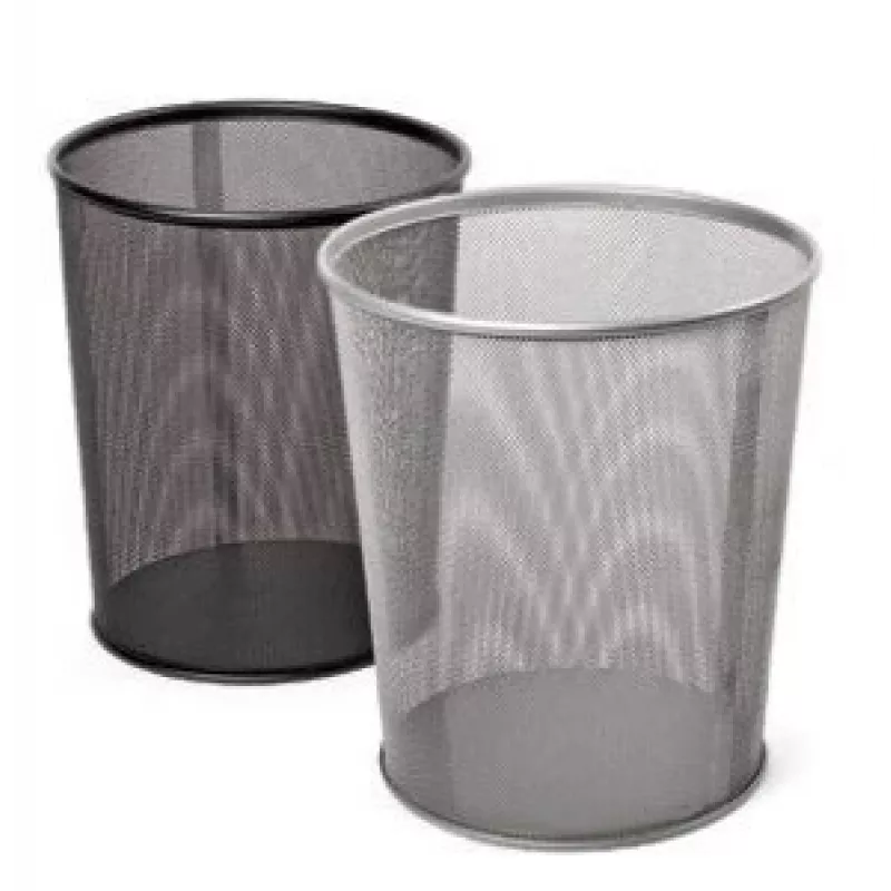 Kosz na śmieci Forpus, 12 l, czarny, metal perforowany