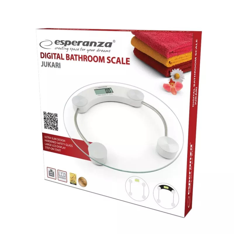 Waga osobista Esperanza EBS007W Circle White Elektroniczna waga osobista