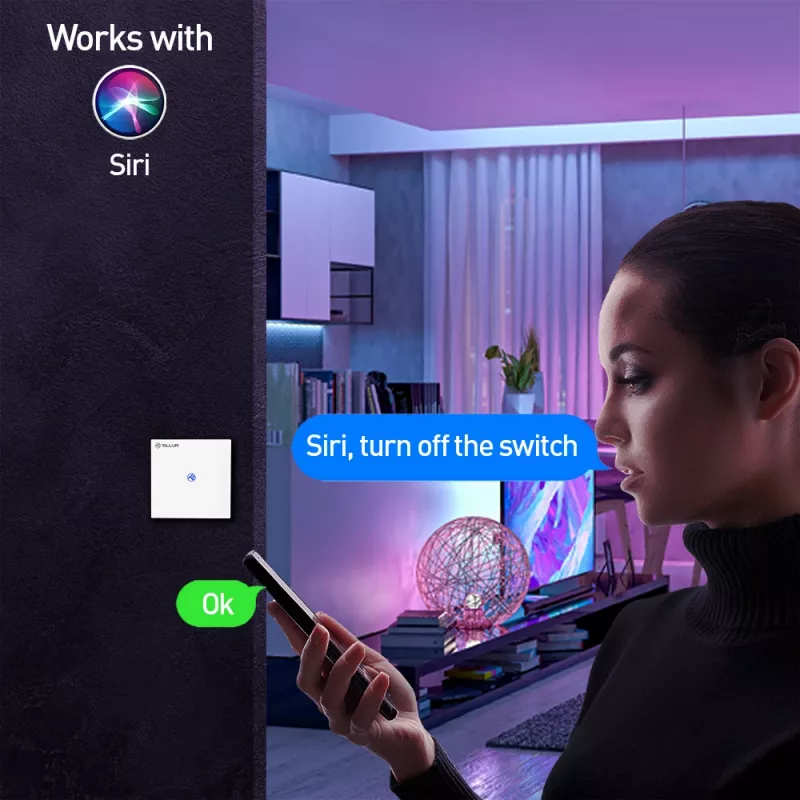 Inteligentny przełącznik WiFi Tellur SS1N — 1 port, 1800W, 10A