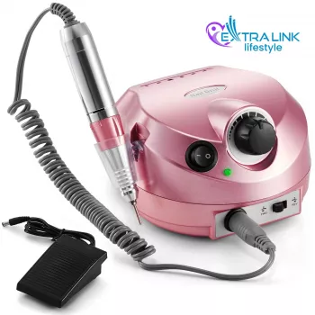 Elektryczna wiertarka do paznokci Extralink NAIL DRILL-202 65W Różowa — profesjonalne narzędzie do manicure/pedicure