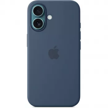 Silicone etui Apple iPhone 16 MagSafe Denim Cover niebieski 6.1 inch