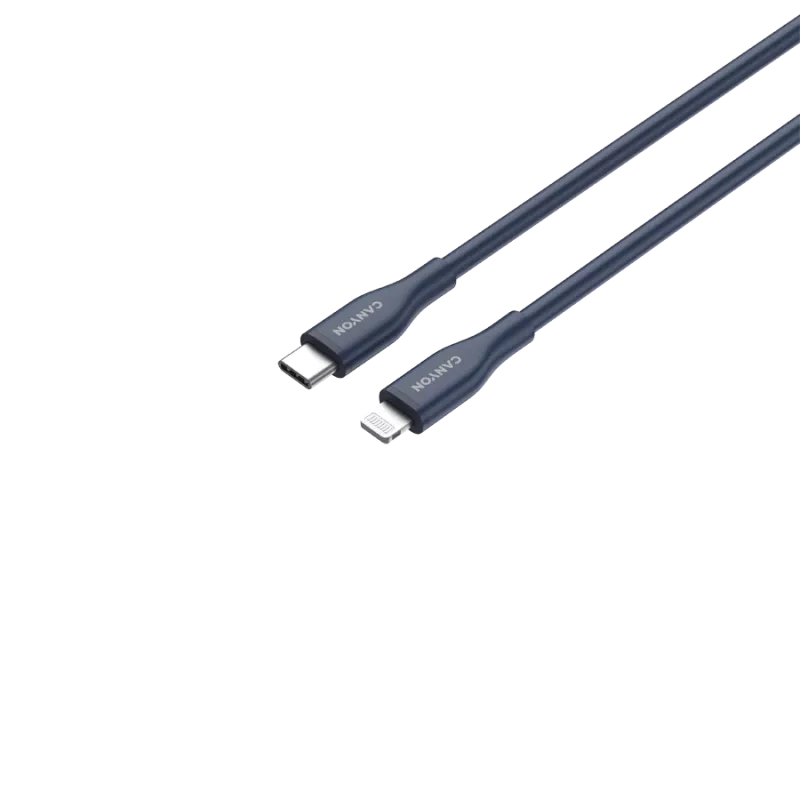 Kabel USB‑C do Lightning CANYON CLNM60 60W MFi 1 m silikonowy niebieski
