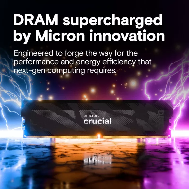 Moduł RAM DDR5 CRUCIAL Pro OC 16GB (1×16GB) 6400 MT/s CL32