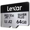 Karta MicroSD Lexar 64 GB UHS-I Klasa 3 srebrny PLUS