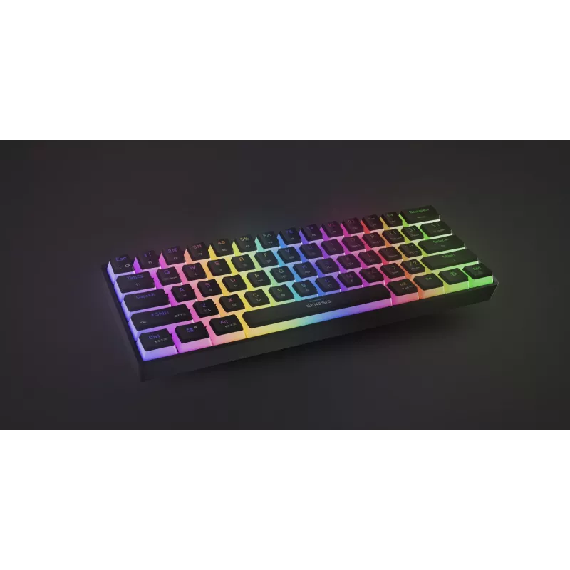 Klawiatura gamingowa GENESIS THOR 660 G2 US Czarna Bezprzewodowa RGB Mechaniczna Gateron Brown
