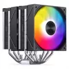 Chłodzenie procesora Jonsbo CA80 Dual-Tower, 2×120mm wentylatory PWM, ARGB, czarny