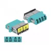 Łącznik światłowodowy DeLOCK 86905 LC Quad żeński do LC Quad żeński wielomodowy aqua
