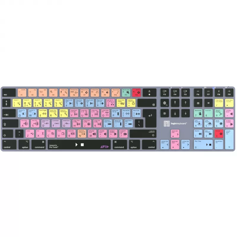 Klawiatura LogicKeyboard LKB-PT-TM — Pełnowymiarowa (100%) Bluetooth QWERTZ niemiecki, Tytanowy Szary