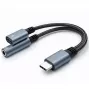 Adapter 2w1 USB-C USB-C Jack 3.5mm PD 15W