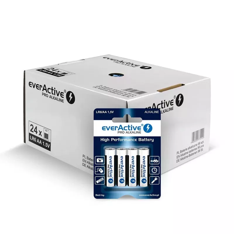 Baterie alkaliczne everActive LR64BLPADIS — 96 szt., rozmiar AA