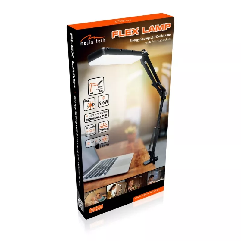 Lampa biurkowa Media-Tech MT224 5.6 W LED Czarna