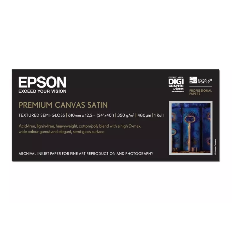 Epson Premium Canvas Satin, 24 cale x 12,2 m, 350g/m²