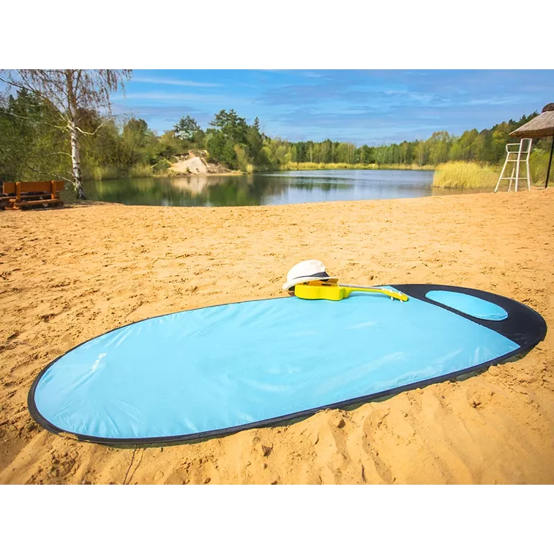 Mata plażowa TRACER Pop Up 46933 — lekka przenośna mata plażowa, niebieska