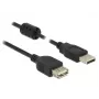 DELOCK Przedłużacz USB 2.0 wtyk typu A > gniazdo typu A 0,5 m czarny
