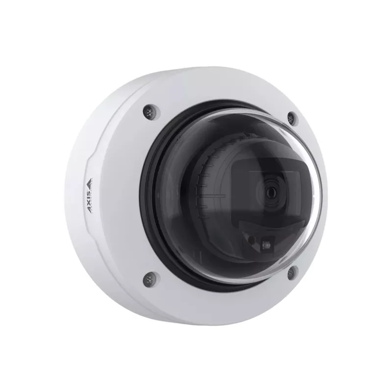 Kopułkowa kamera IP AXIS P3277‑LV — 2592×1944 CMOS, 104° HFOV, 30 kl./s, montaż sufit/ściana, wewnątrz/na zewnątrz