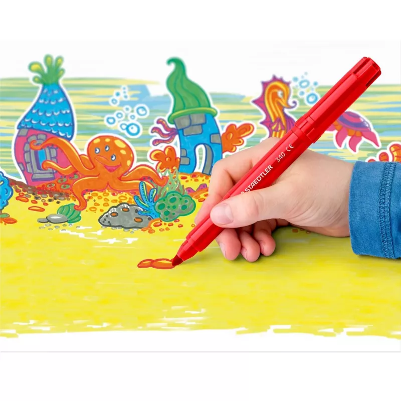 Marker Staedtler Noris Jumbo 6 szt. zmywalny nietoksyczny — szeroka końcówka, bezpieczne dla dzieci