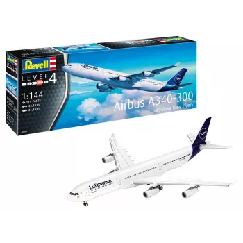 Zestaw modelu plastikowego REVELL Airbus A340-300 Lufthansa New Livery skala 1:144