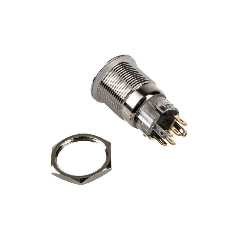 DimasTech wandaloodporny przycisk 19 mm Silverline Dot RGB PD210